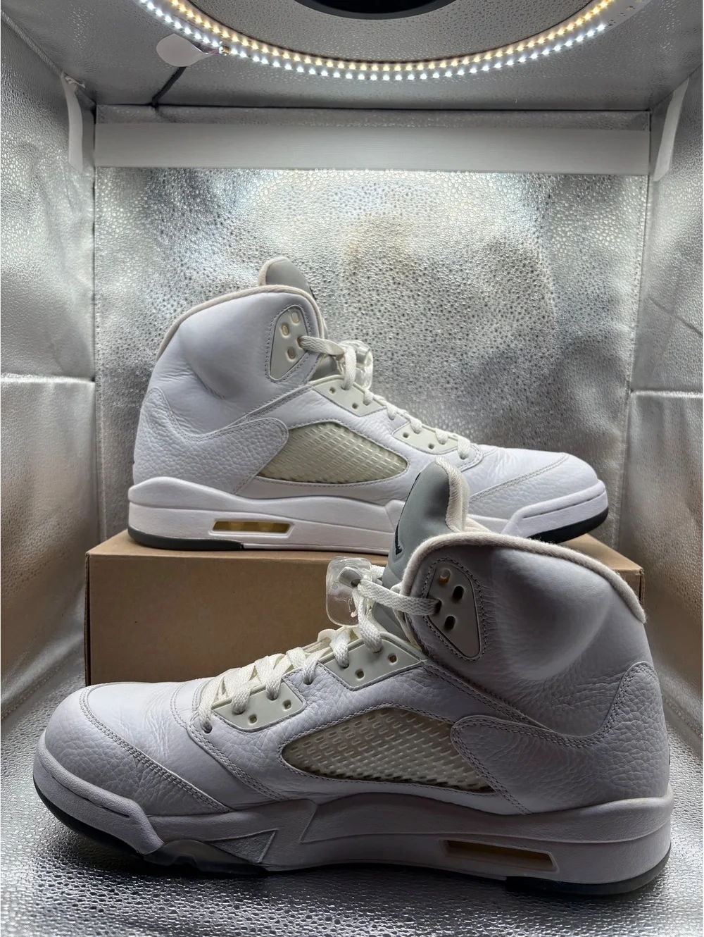Air Jordan 5 white metallic 2015